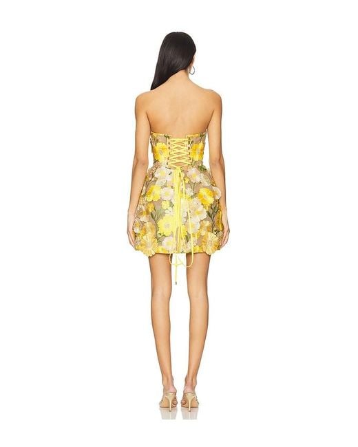 Bronx and Banco Yellow Jasmine Maraya Mini Dress