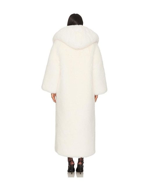 GIUSEPPE DI MORABITO White Faux Fur Hooded Coat