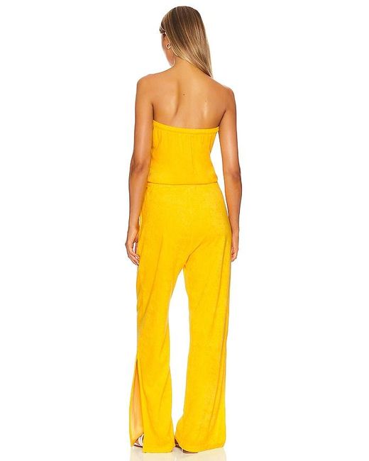 Monrow Yellow Bandeau Jumpsuit