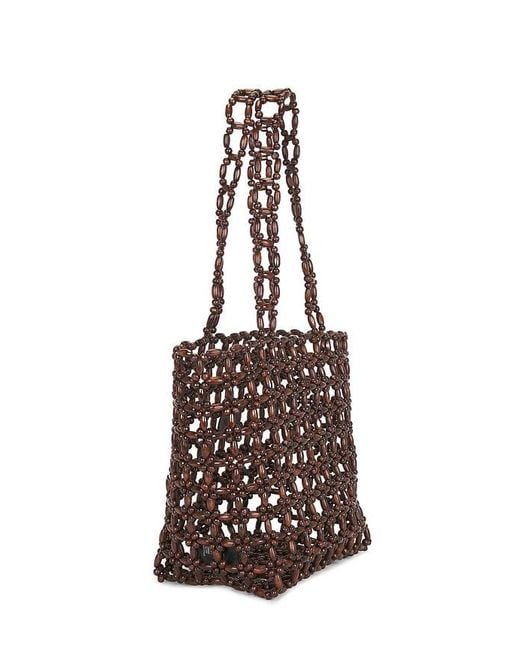 Madewell Black Wood Bead Tote Bag