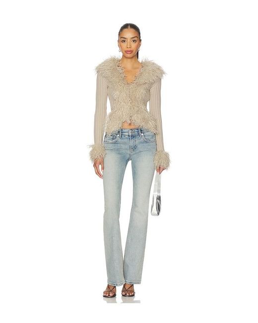 I.AM.GIA Blue Cressida Faux Fur Sweater