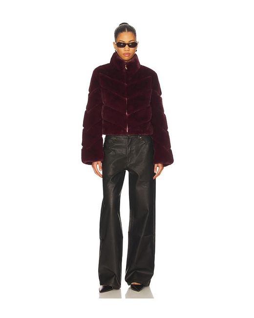 Generation Love Red Brianna Faux Fur Jacket