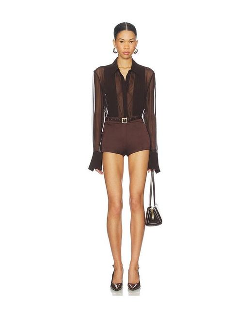 Sans Faff Black X Revolve Satin Hot Pants
