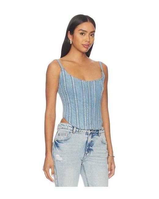retroféte Blue Marishka Top