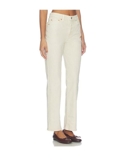 Levi's White Ribcage Slim Straight Jean
