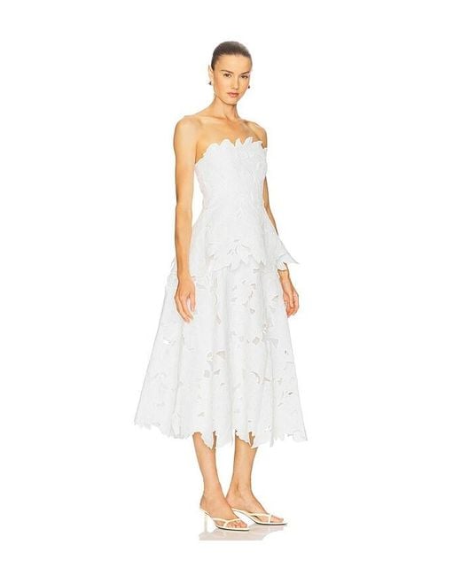 Jonathan Simkhai White Midi-Kleid Audrey