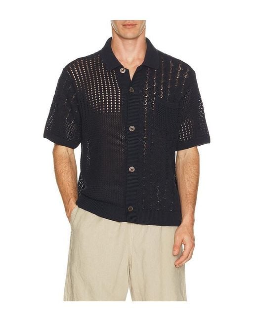 Obey Black Preston Knitted Shirt for men