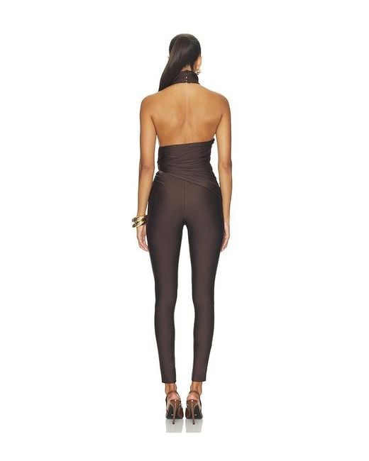 ANDAMANE Brown Tatiana Sleeveless Open Back Jumpsuit