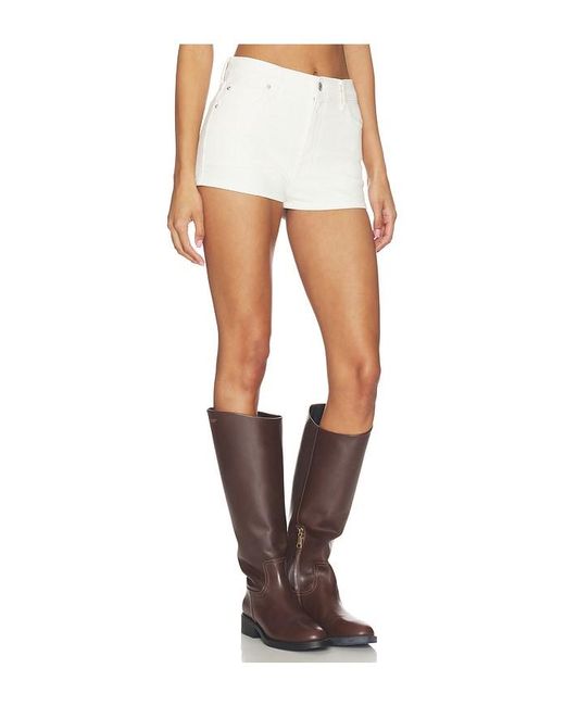 GRLFRND White Florence Low Rise Mini Short