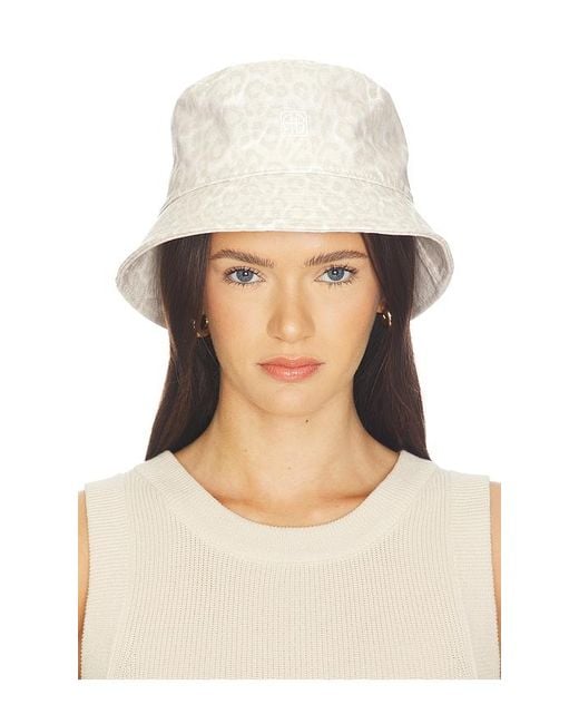 Anine Bing White Nicks Bucket Hat