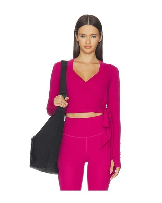 Splits59 Pink Bella Airweight Lite Wrap Top