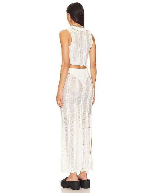 superdown White Tayla Maxi Skirt Set