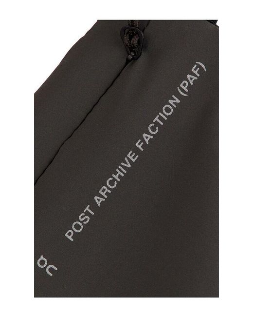 On Shoes Black X Paf Run Belt Paf for men