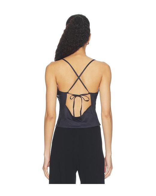Leset Black Daniel Square Neck Tank