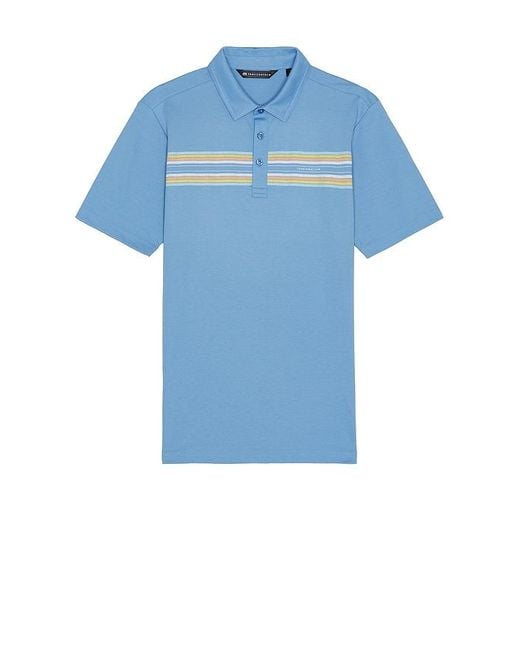Travis Mathew Blue Coral Beds Polo Shirt for men