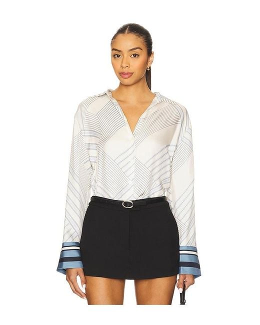 Veronica Beard White Delila Blouse