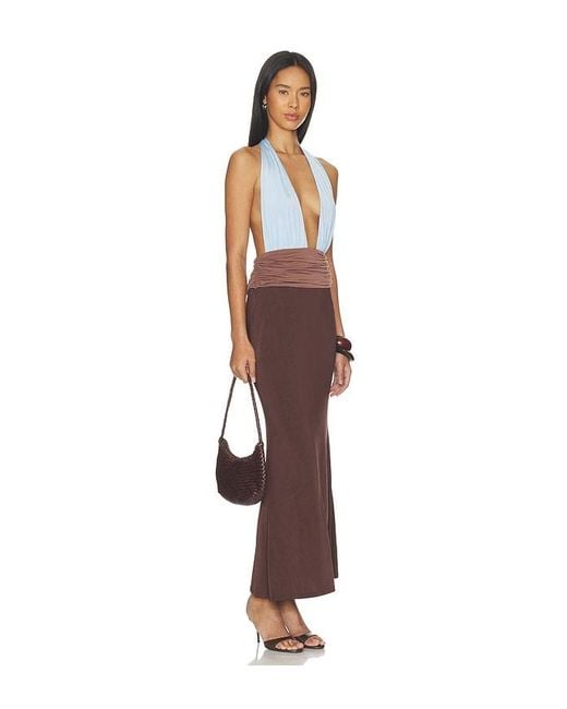 Tiger Mist Multicolor Jenni Maxi Plunge Dress