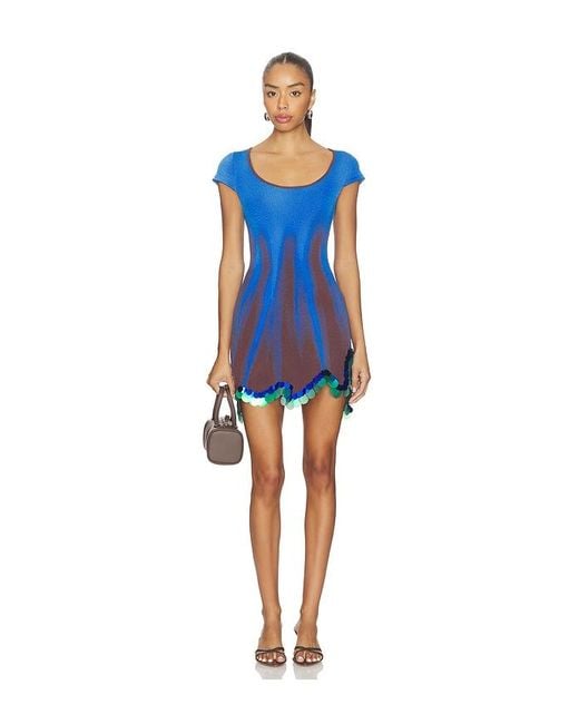 Ph5 Blue Tina Mini Dress With Sequins