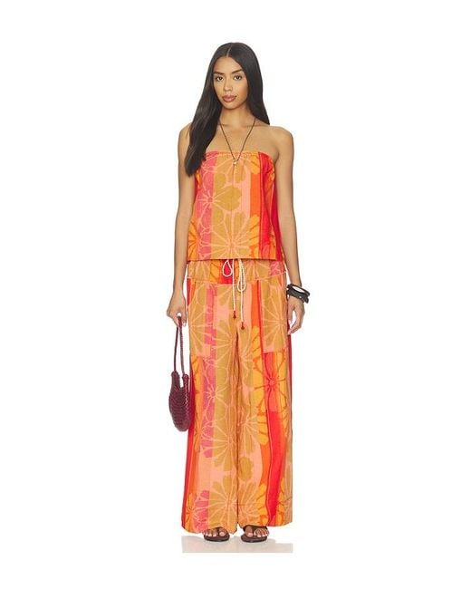 Free People Orange Devella Set