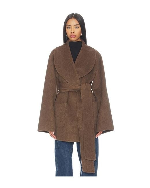 SER.O.YA Brown Dulcetta Wool Coat