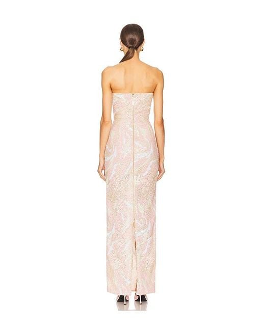 Bronx and Banco White Dahlia Strapless Maxi Dress