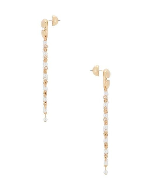 Ettika White Mykonos Shell Dangle Earrings