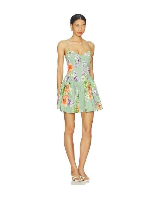 Hemant & Nandita Yellow Corseted Mini Dress