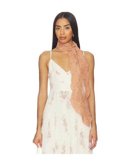 Zimmermann Orange Lace Neck Scarf