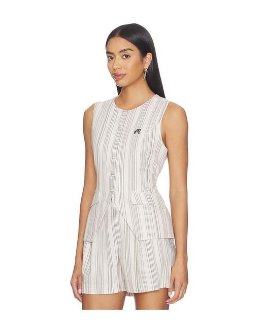 Malbon White Keily Vest Top