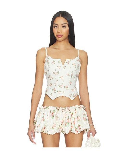 YUHAN WANG White Bustier Top