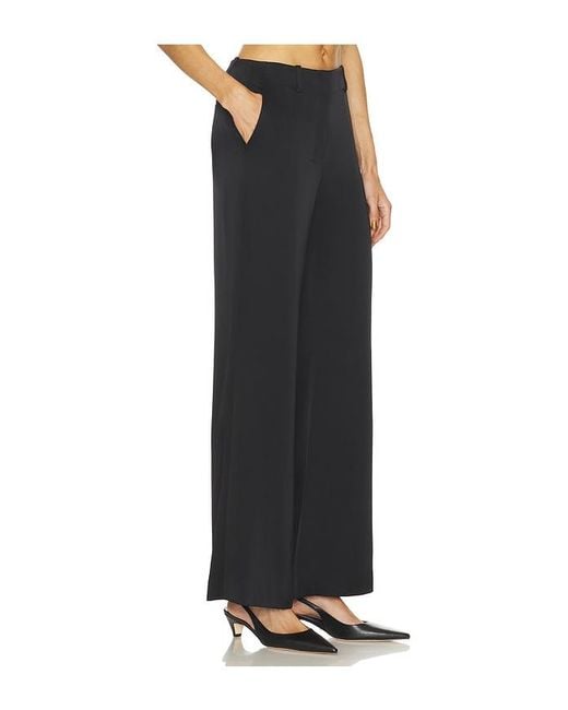 Theory Black Fluid Satin Pant