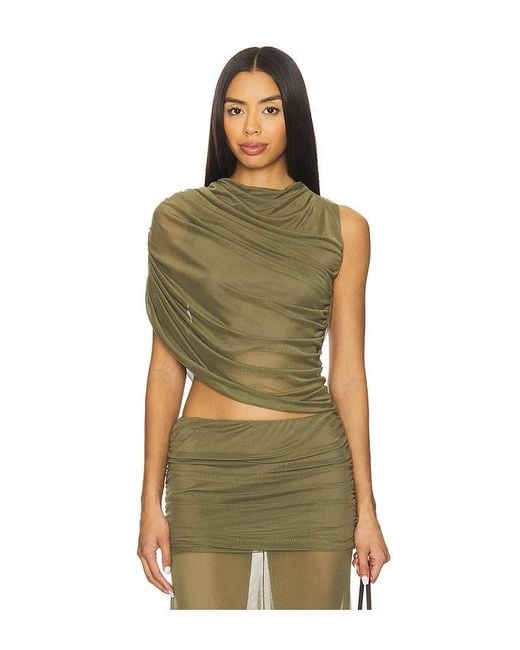 Amanda Uprichard Green Leo Top