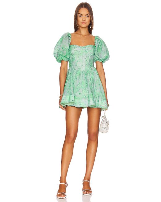 Bardot Green Kiah Corset Mini Dress