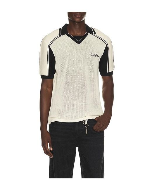 House Of Sunny Black Keepers Knit Polo for men