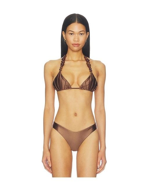 Devon Windsor Natural Leni Triangle Bikini Bottom