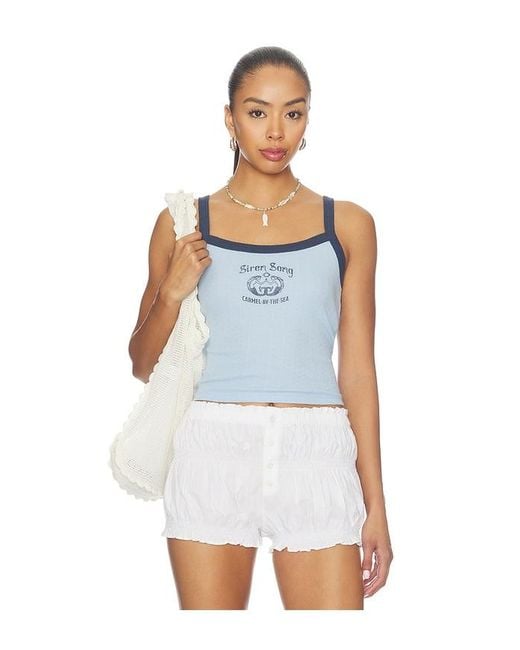 Daydreamer White Siren Song Pointelle 90S Tank Top
