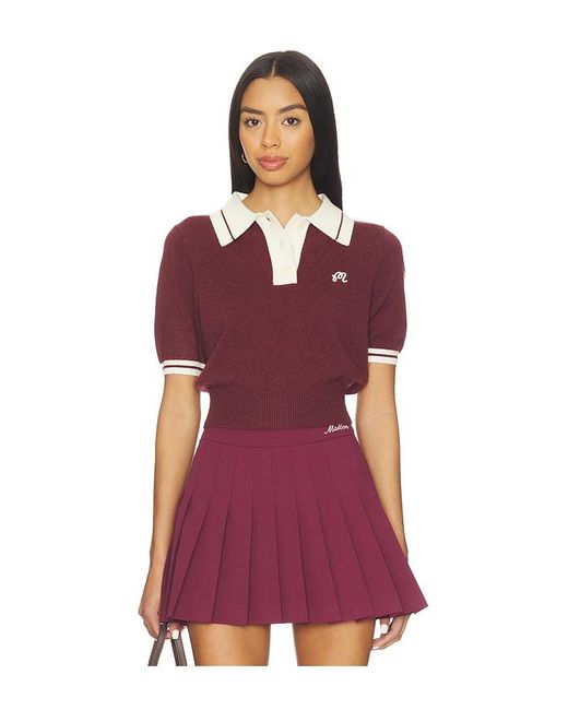 Malbon Golf Purple Poloshirt Aus Strick Mikayla