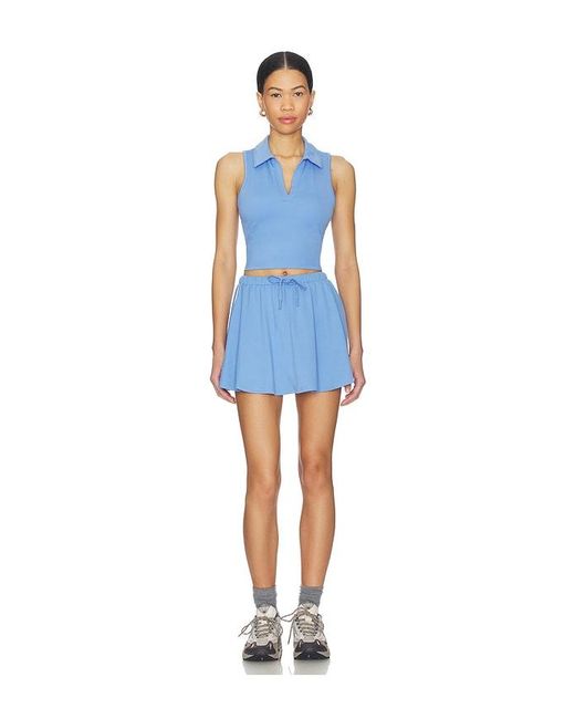 Beyond Yoga Blue Active Drawcord Skirt