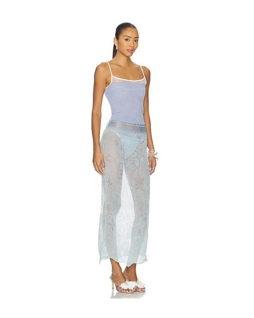 Roberta Einer White Delicate Maxi Dress