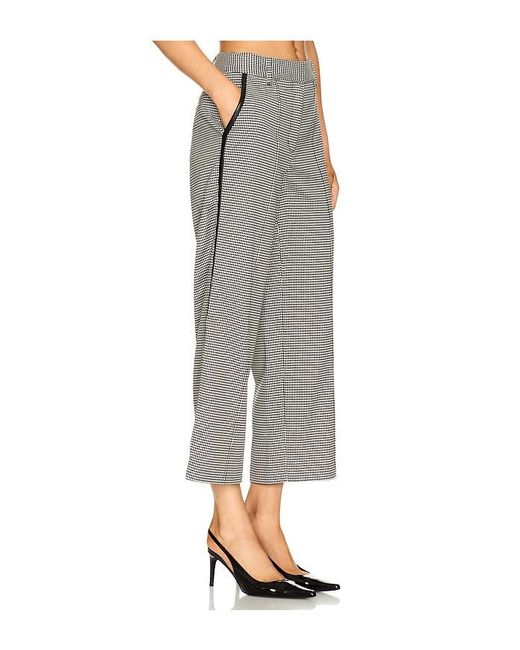 Jonathan Simkhai Gray Miki Cropped Button Hem Pant