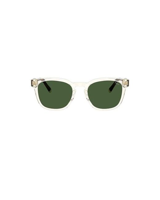 Polo Ralph Lauren Green Square Sunglasses for men