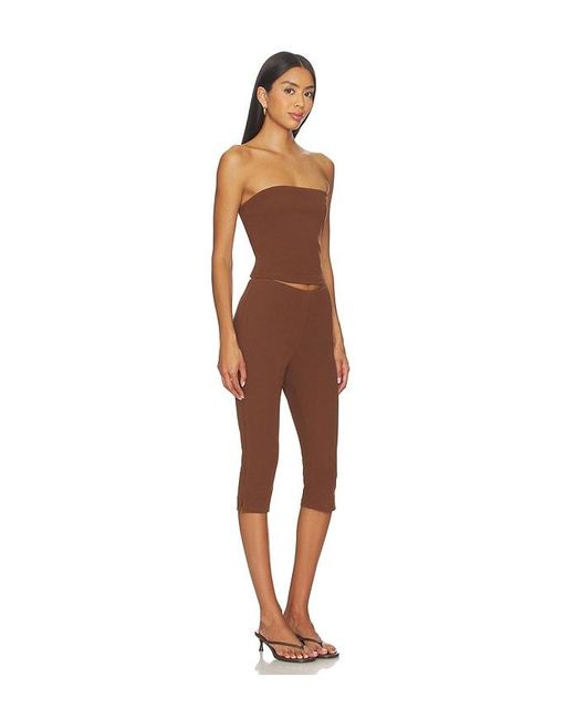 MORE TO COME Brown Siara Capri Set