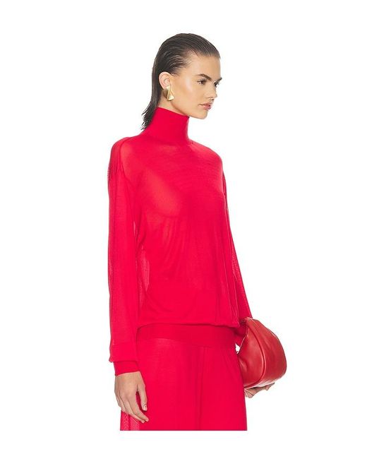 Helsa Red Madeira Turtleneck