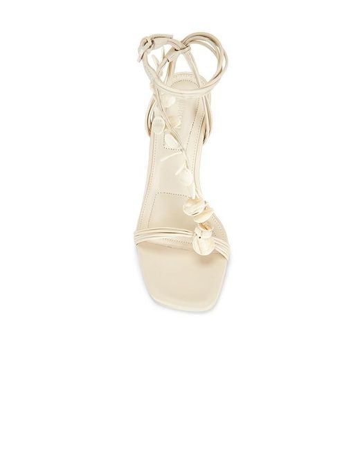 Jonathan Simkhai White Elin Natural Shell Beaded Strappy Heel
