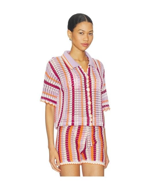 Maaji Red Mystic Stripe Rialta Shirt
