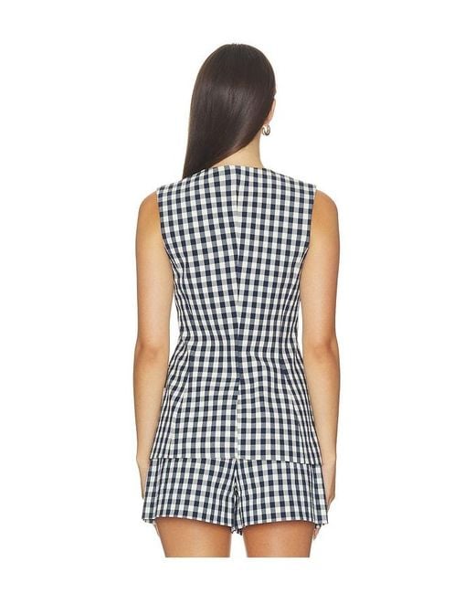 Veronica Beard Blue Lois Vest