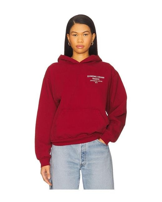 Diamond Cross Ranch Brand パーカー Red