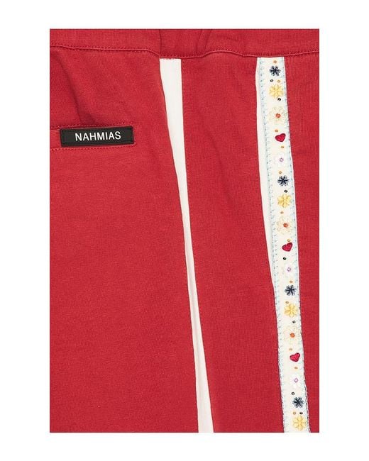 NAHMIAS Red Novelty Track Pant for men