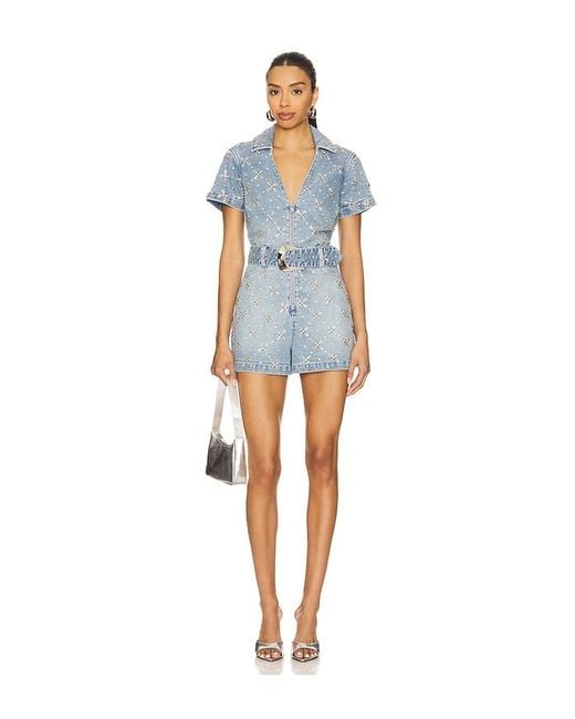 Show Me Your Mumu Blue Dolly Romper
