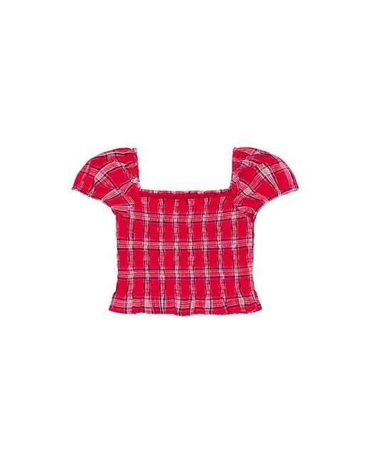 LoveShackFancy Red Tween Fabielle Top